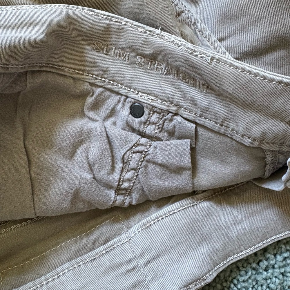 American Eagle Extreme Flex Slim Straight Tan Brown Pants Mens Size 34 Stretch - Picture 8 of 10